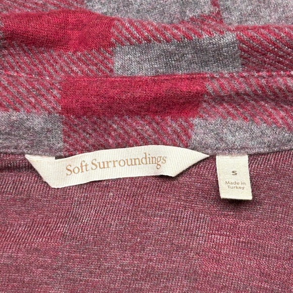 Soft Surroundings Mad About Plaid Tunic in Red and Grey Buffalo Check Size Small - Picture 2 of 7